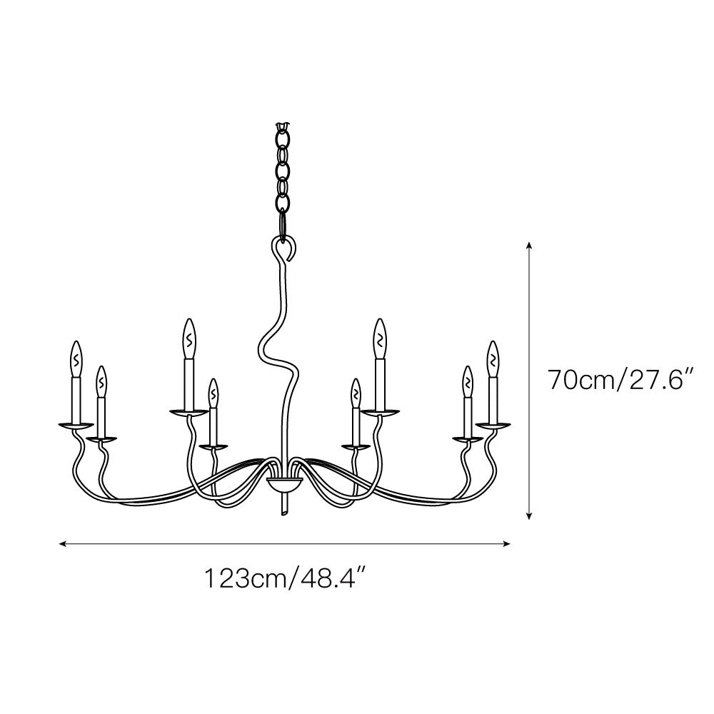 Freyza | Rauduvyo Industrial Chandelier Chandelier – Industrial Dining Room Living Room