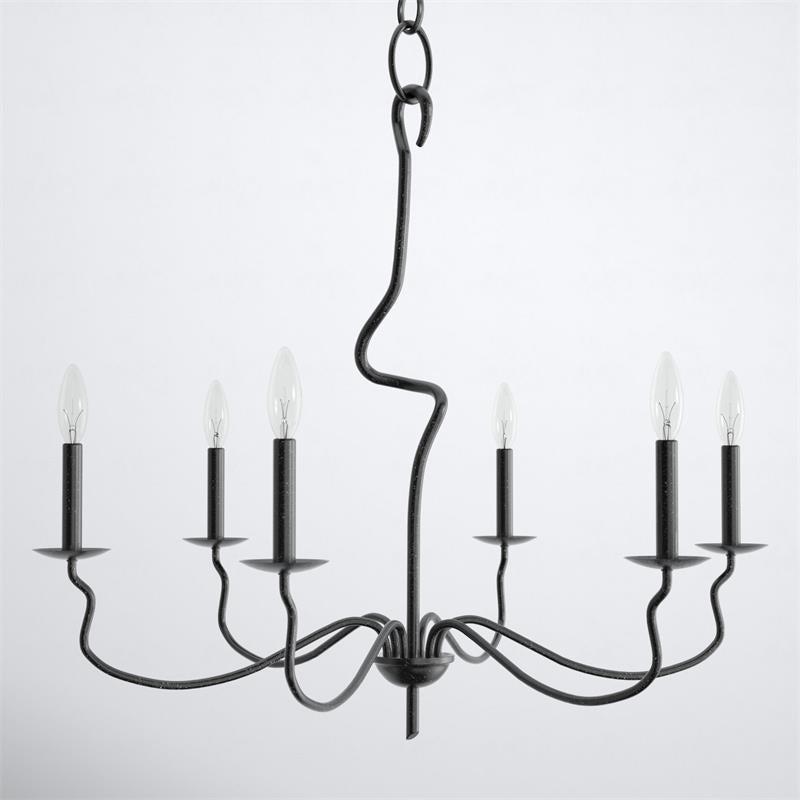 Freyza | Rauduvyo Industrial Chandelier Chandelier – Industrial Dining Room Living Room