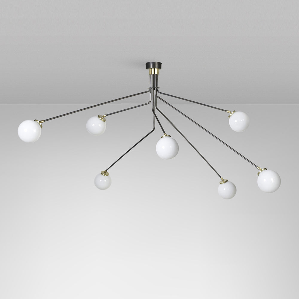 Freyza | Vatnuvyo Brass Glass Brass Glass Ceiling Light – Bedroom Living Room