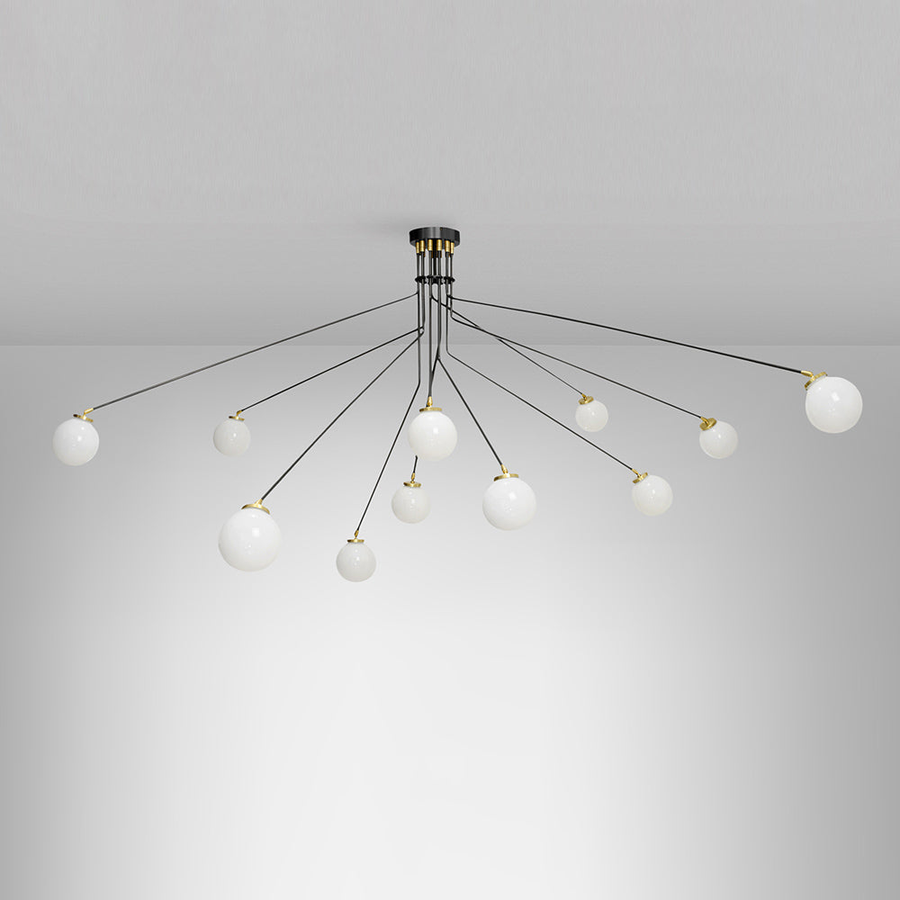 Freyza | Vatnuvyo Brass Glass Brass Glass Ceiling Light – Bedroom Living Room