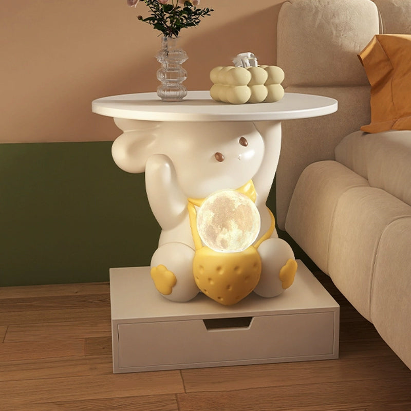 Art Deco | End Table with LED Light & Drawer | Whimsical Side Table for Kids' Room 2