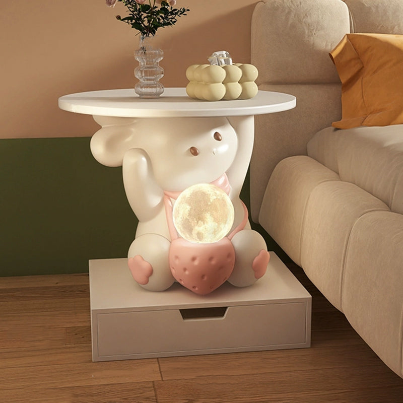 Art Deco | End Table with LED Light & Drawer | Whimsical Side Table for Kids' Room 9