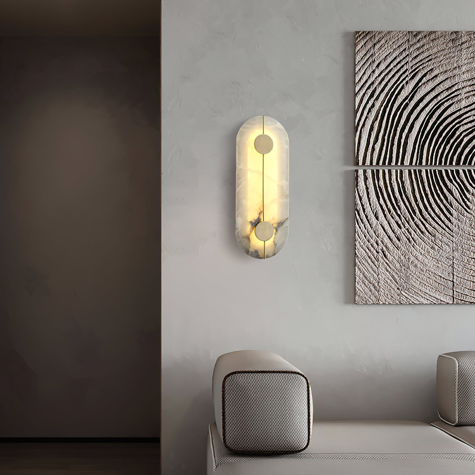 Freyza | Applique murale Waegnuvyo en albâtre – chambre, couloir