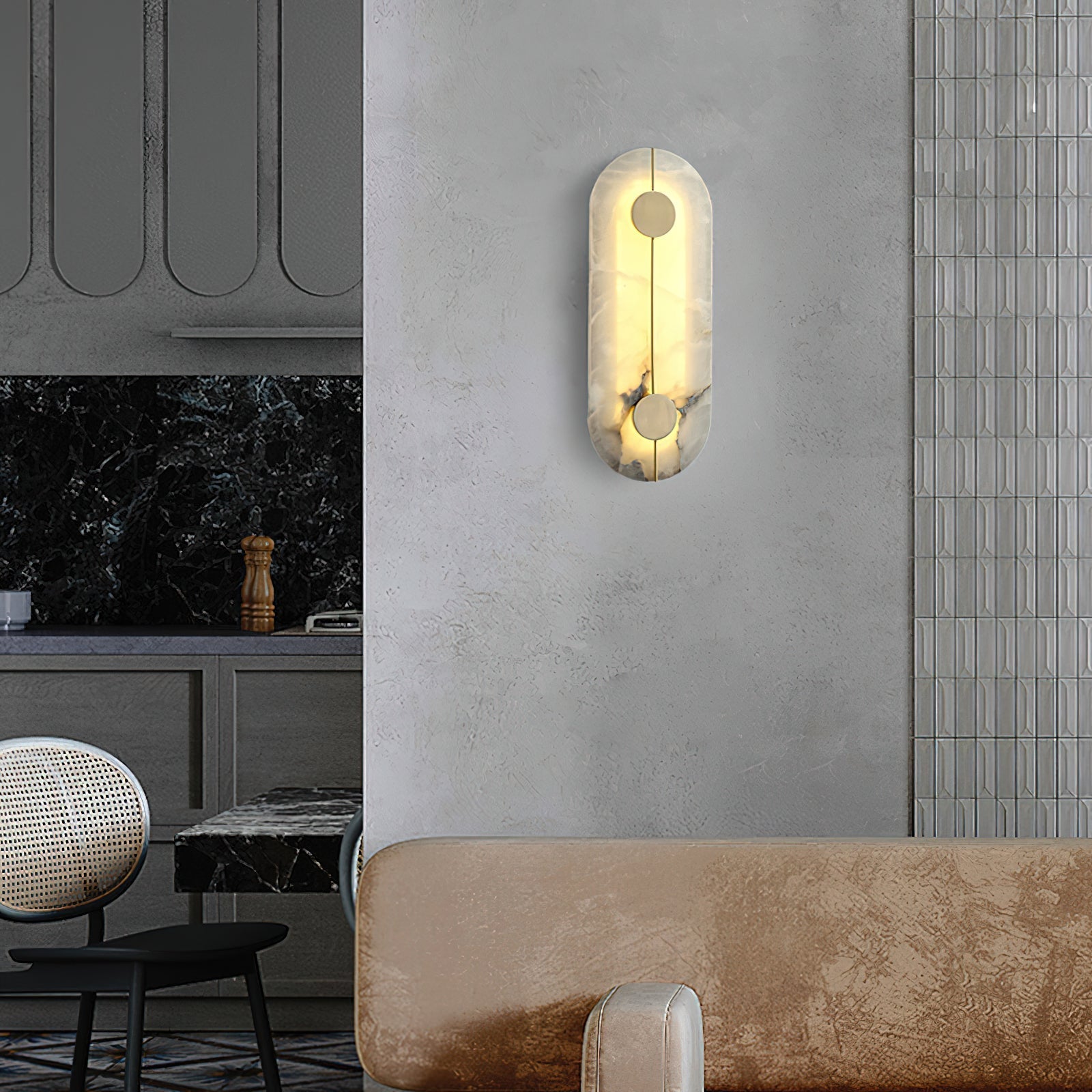 Freyza | Applique murale Waegnuvyo en albâtre – chambre, couloir