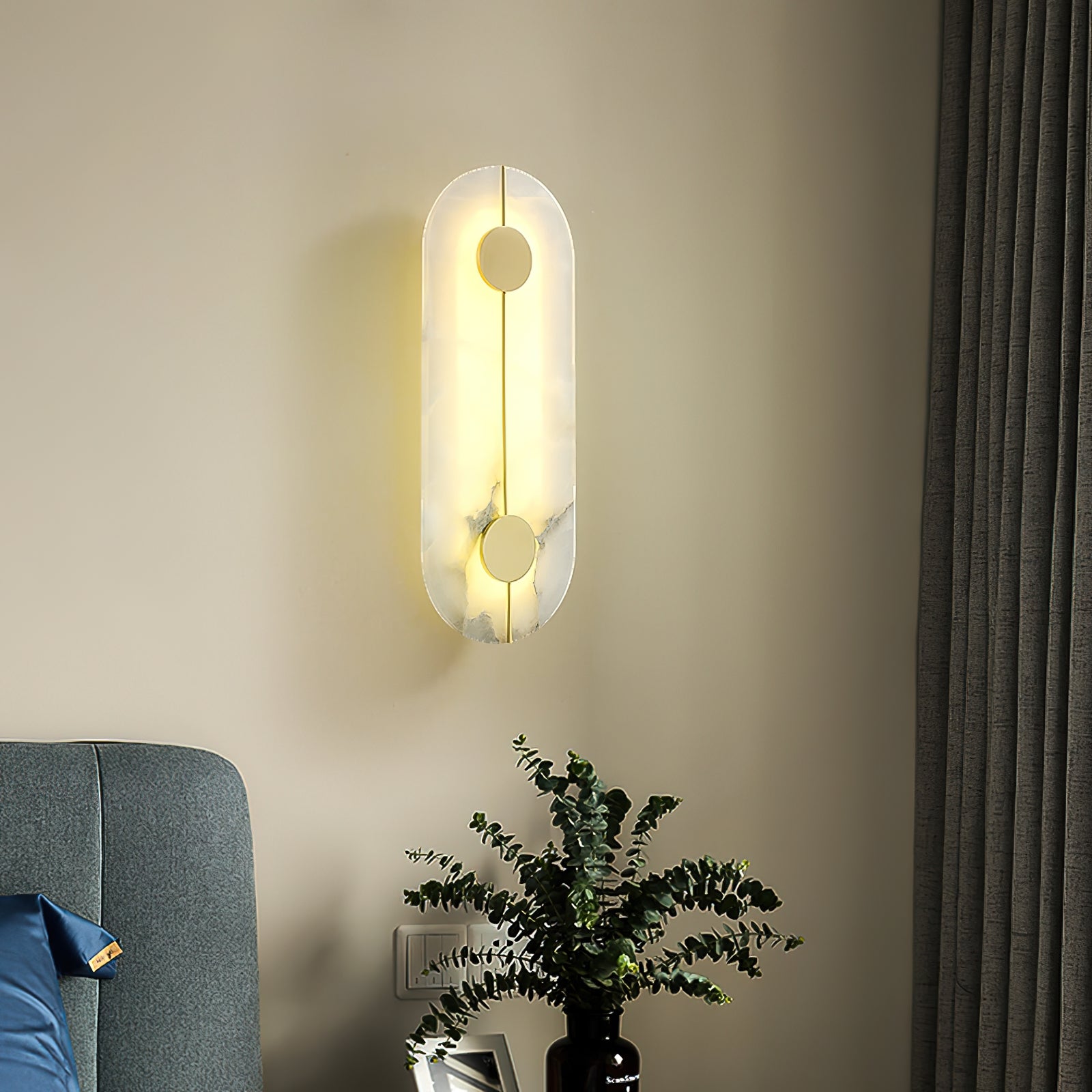 Freyza | Applique murale Waegnuvyo en albâtre – chambre, couloir
