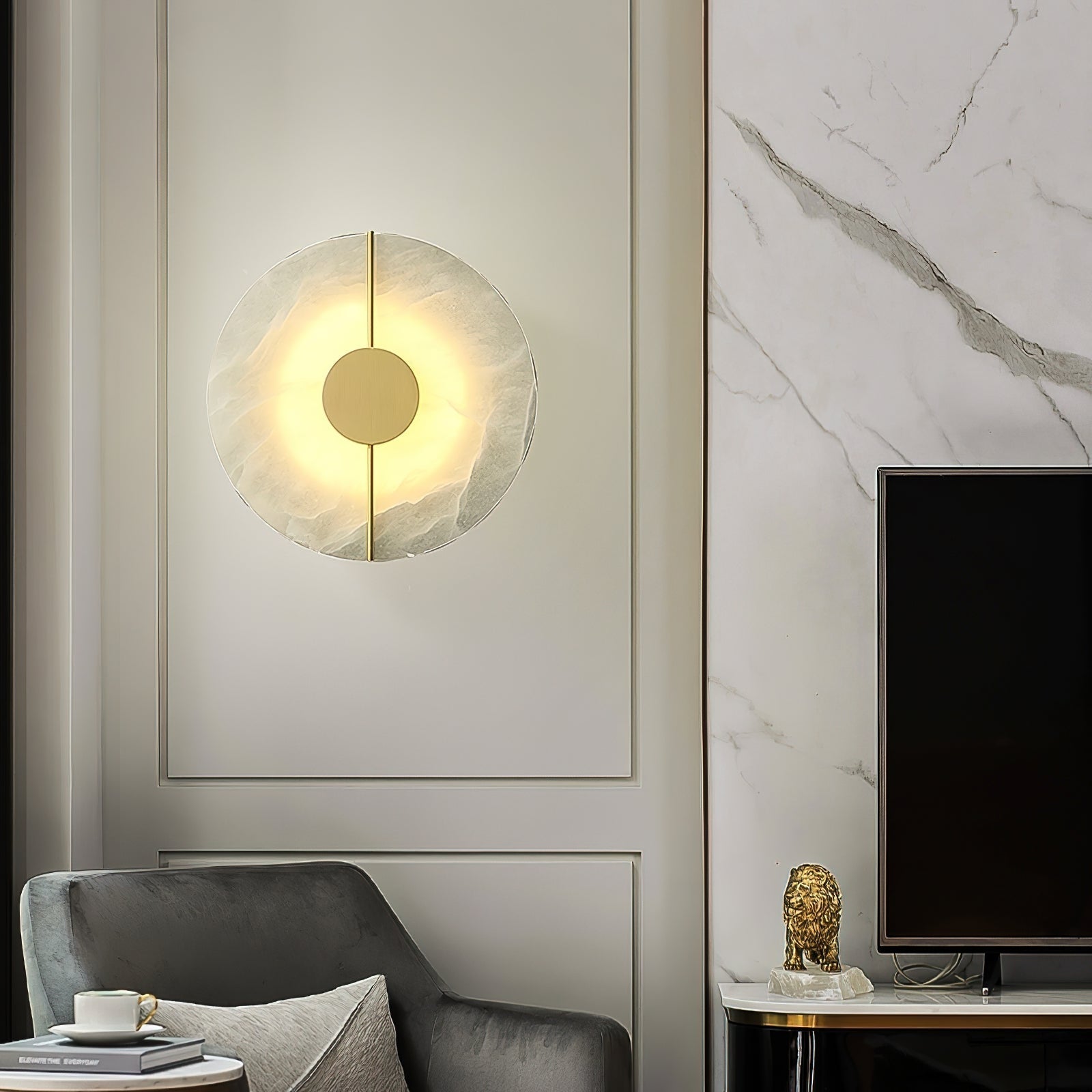 Freyza | Applique murale Waegnuvyo en albâtre – chambre, couloir