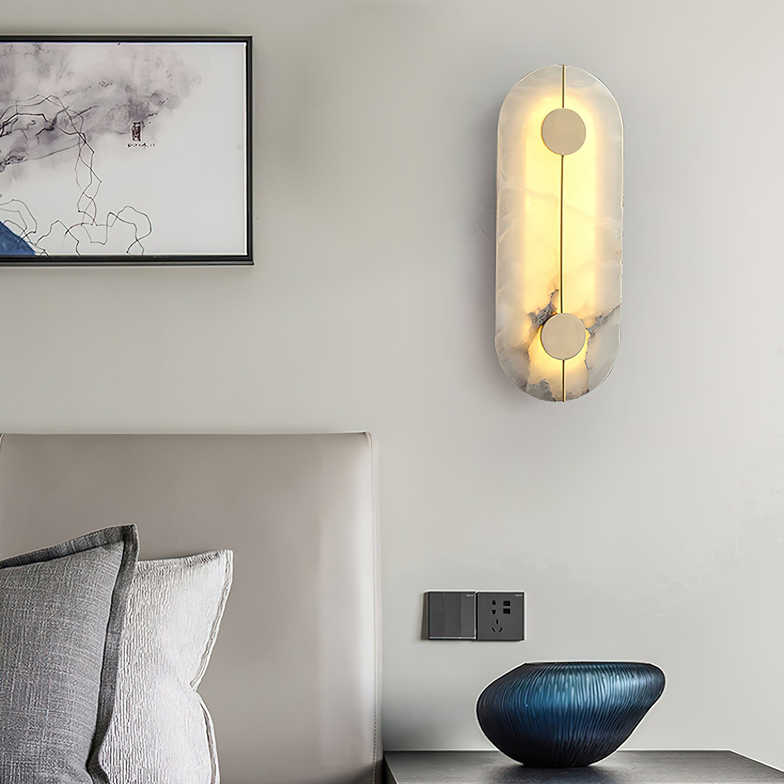 Freyza | Applique murale Waegnuvyo en albâtre – chambre, couloir