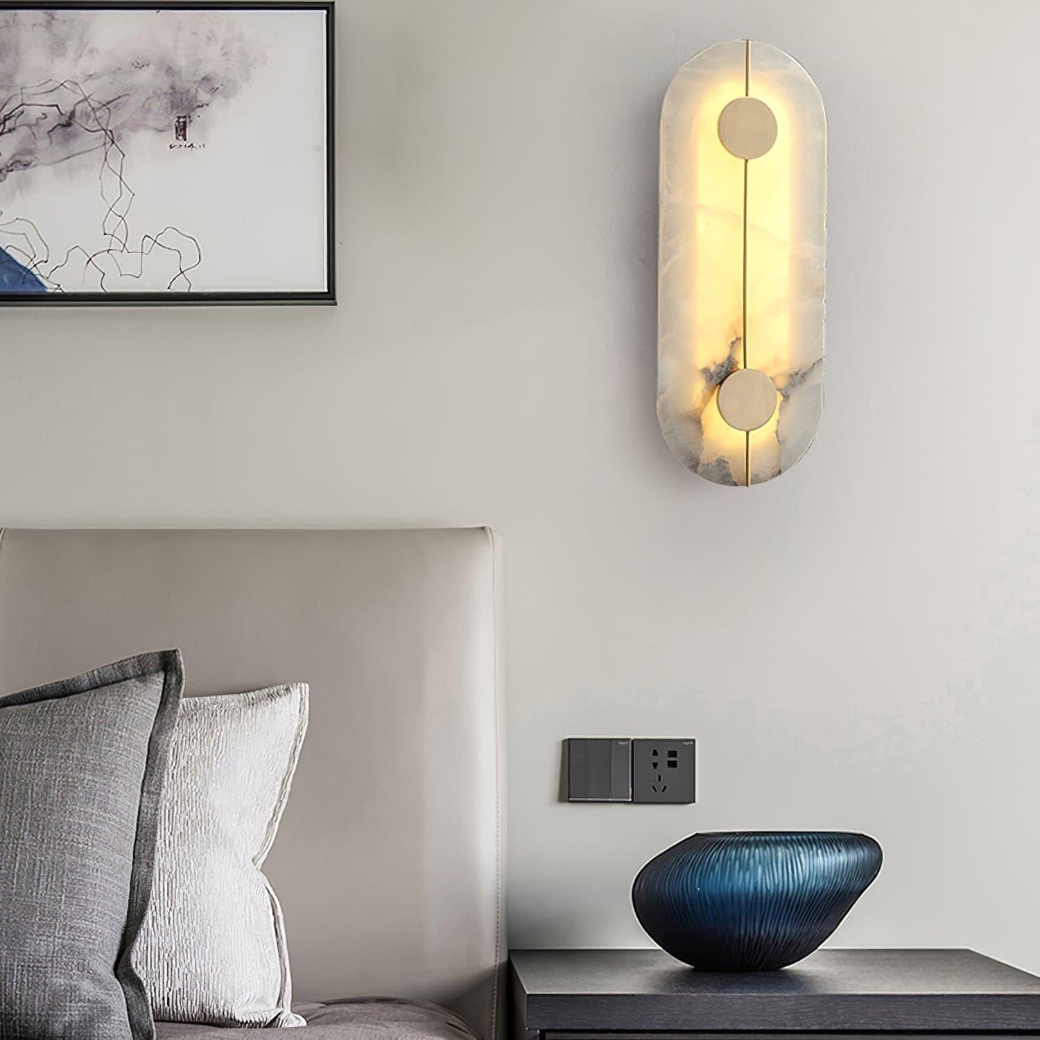 Freyza | Applique murale minimaliste en albâtre Citheira – Chambre et couloir minimalistes