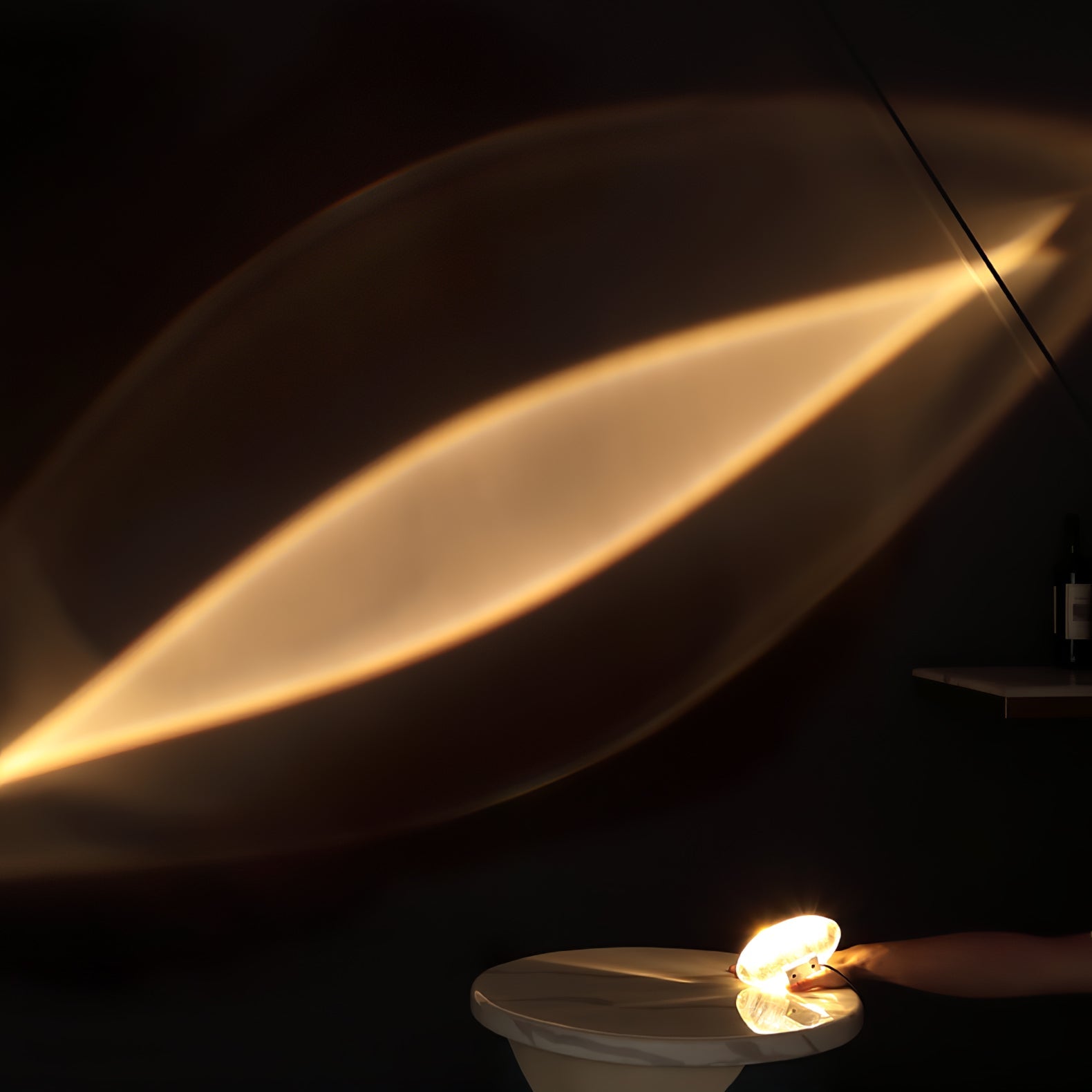 Artistic Table Lamp | Eye-Shaped Projection with Adjustable LED Colors | Modern Design for Ambiance in Living Room or Bedroom 5