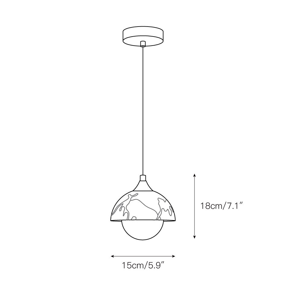 Freyza | Yrvuvys Marble Pendant Marble Pendant Light – Kitchen Dining Room