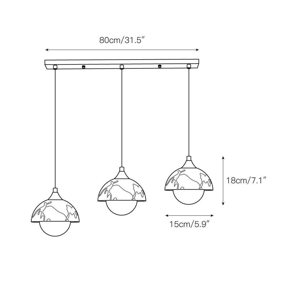 Freyza | Yrvuvys Marble Pendant Marble Pendant Light – Kitchen Dining Room