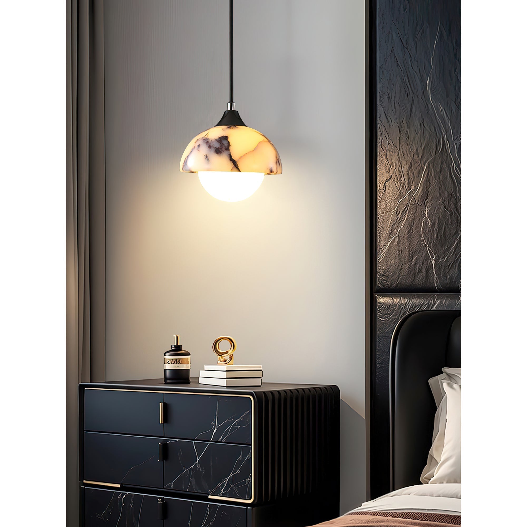 Freyza | Yrvuvys Marble Pendant Marble Pendant Light – Kitchen Dining Room