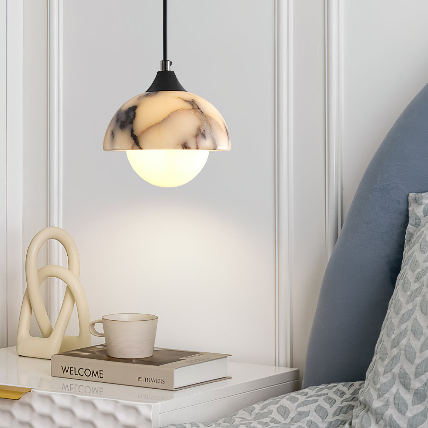 Freyza | Yrvuvys Marble Pendant Marble Pendant Light – Kitchen Dining Room