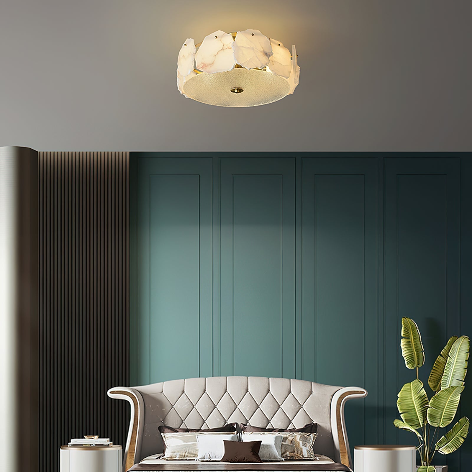 Freyza | Zoruvys Alabaster Glass Glass Ceiling Light – Bedroom Living Room