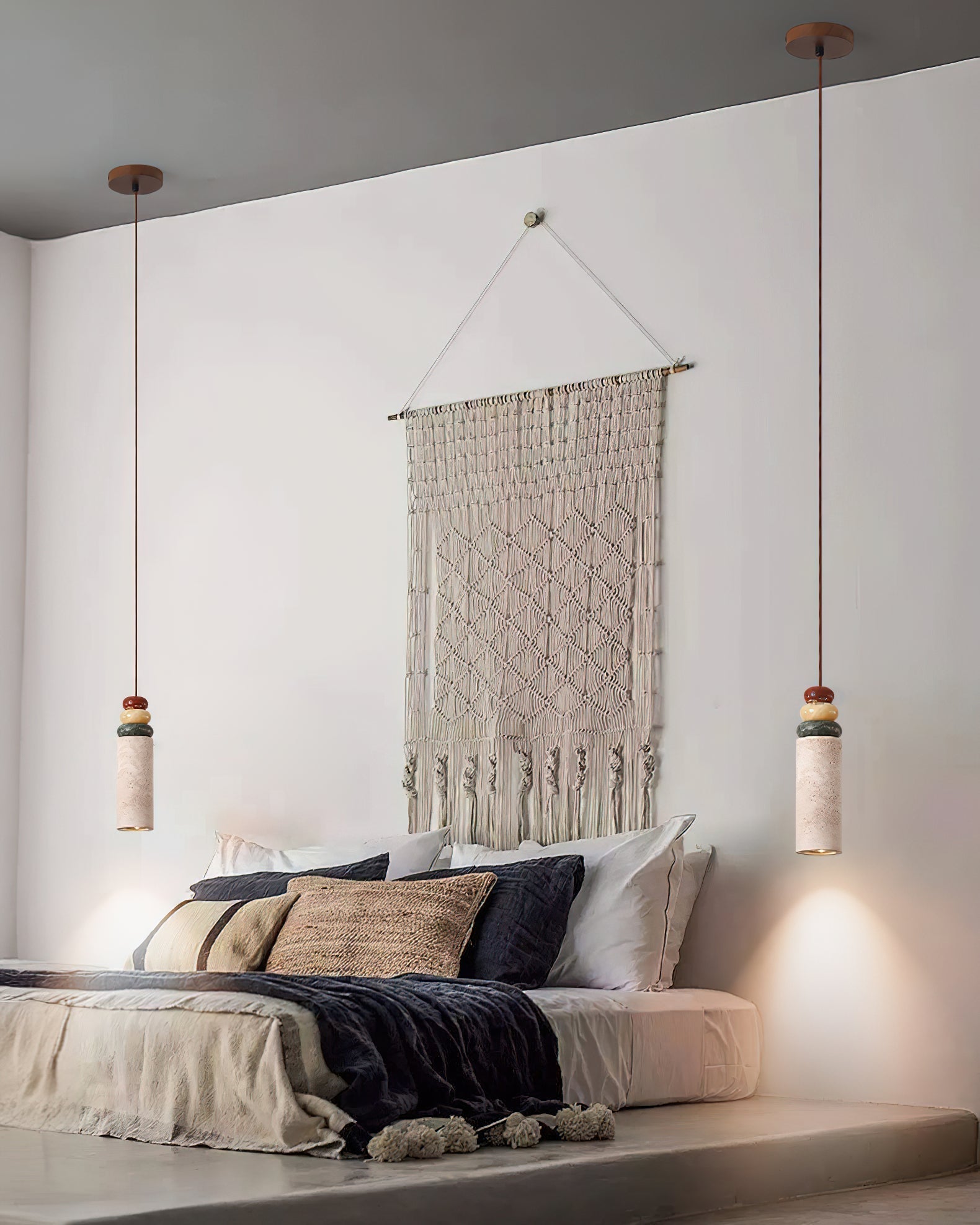 Freyza | Suspension Tinon en marbre jaune – Luminaire suspendu pour cuisine et salle à manger