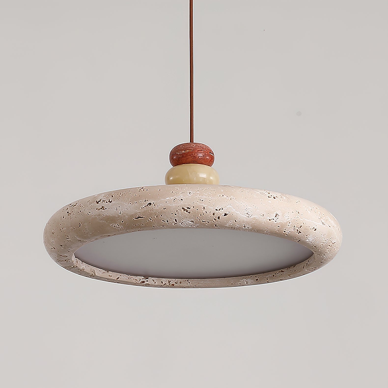 Freyza | Suspension Tinon en marbre jaune – Luminaire suspendu pour cuisine et salle à manger