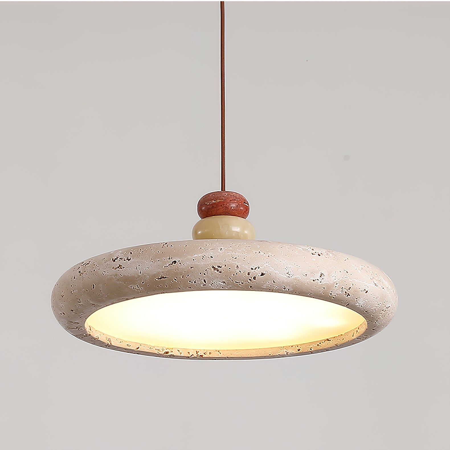 Freyza | Suspension Tinon en marbre jaune – Luminaire suspendu pour cuisine et salle à manger