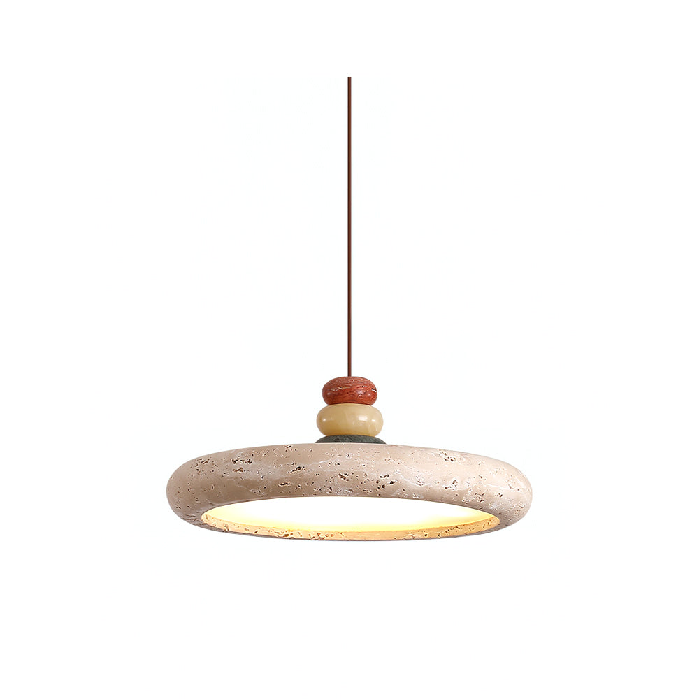 Freyza | Suspension Tinon en marbre jaune – Luminaire suspendu pour cuisine et salle à manger