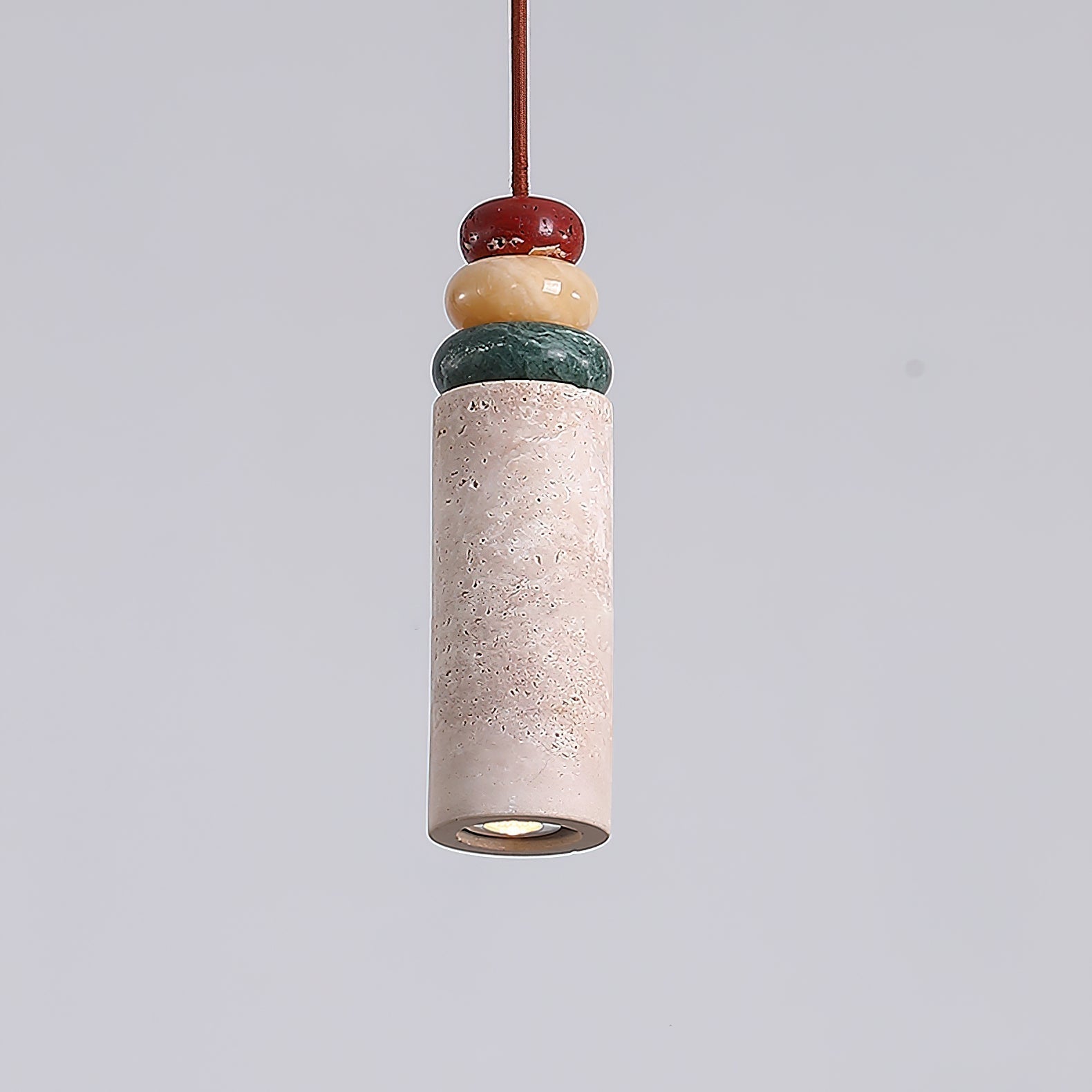 Freyza | Suspension Tinon en marbre jaune – Luminaire suspendu pour cuisine et salle à manger