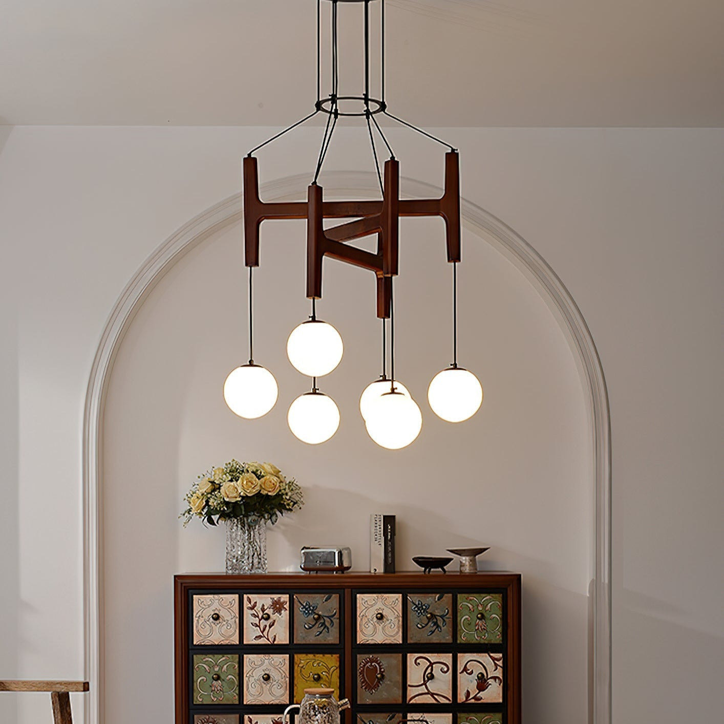 Freyza | Lustre en bois – Salle à manger Salon