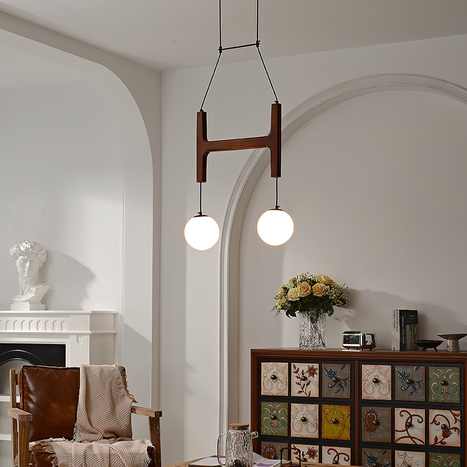 Freyza | Lustre en bois – Salle à manger Salon