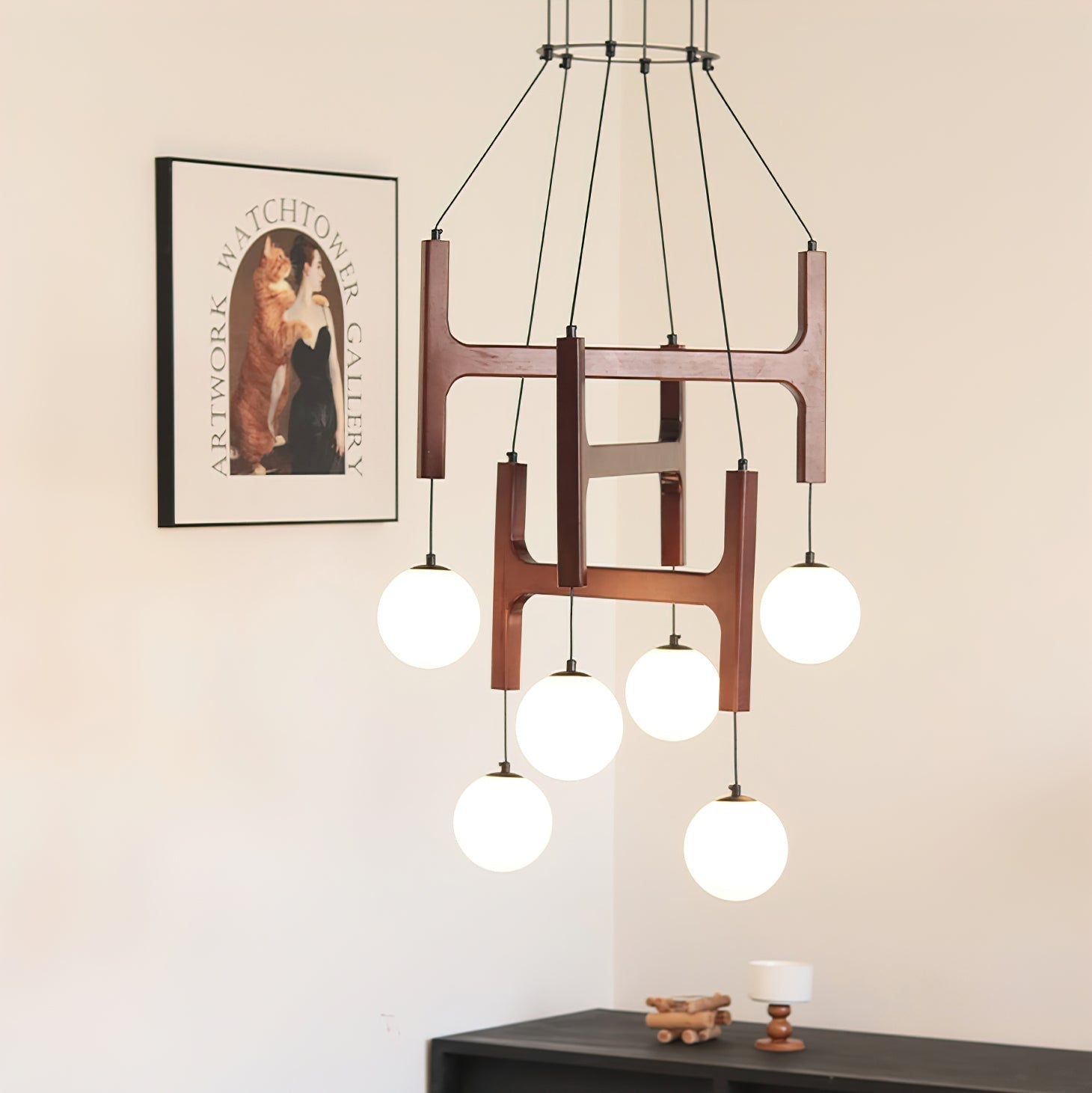 Freyza | Lustre en bois – Salle à manger Salon