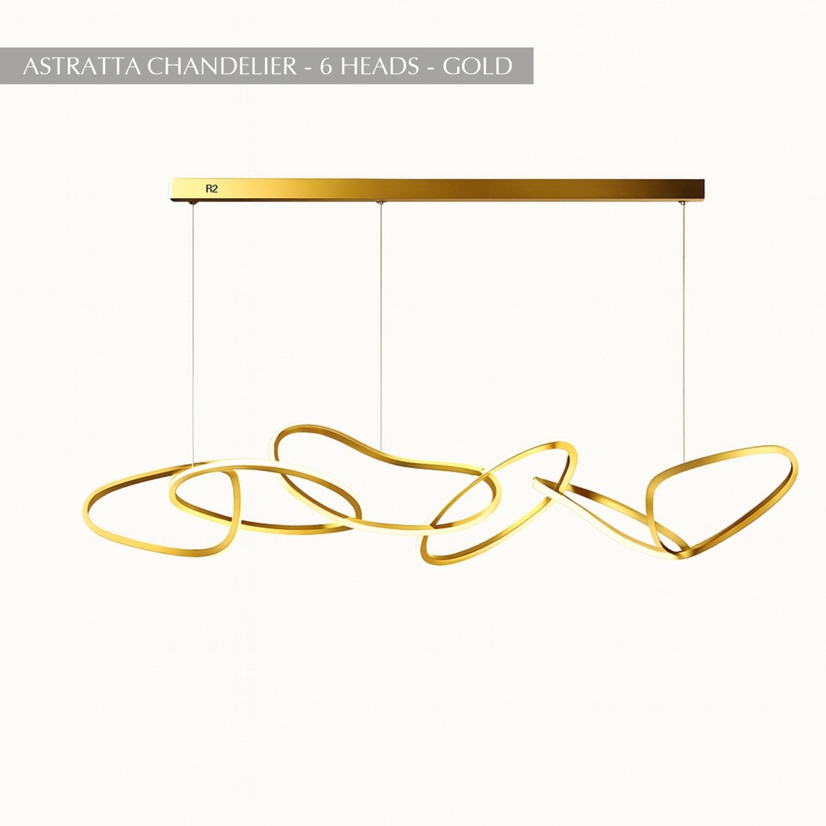 Freyza - Astratta | Elegant Modern Abstract LED Chandelier with Adjustable Height