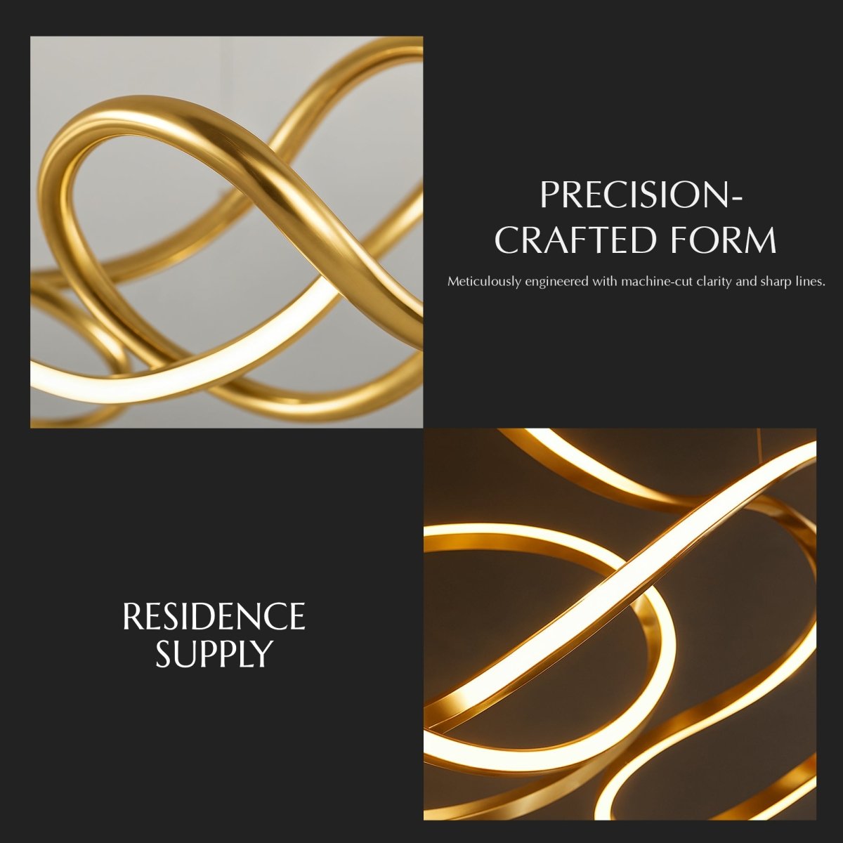 Freyza - Astratta | Elegant Modern Abstract LED Chandelier with Adjustable Height