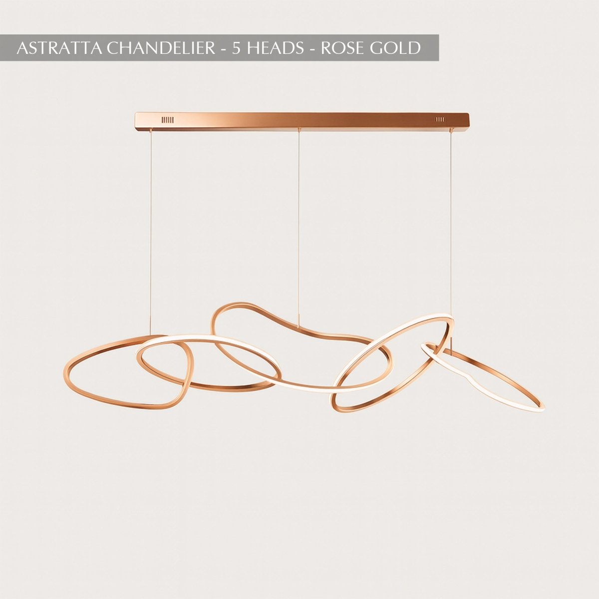 Freyza - Astratta | Elegant Modern Abstract LED Chandelier with Adjustable Height