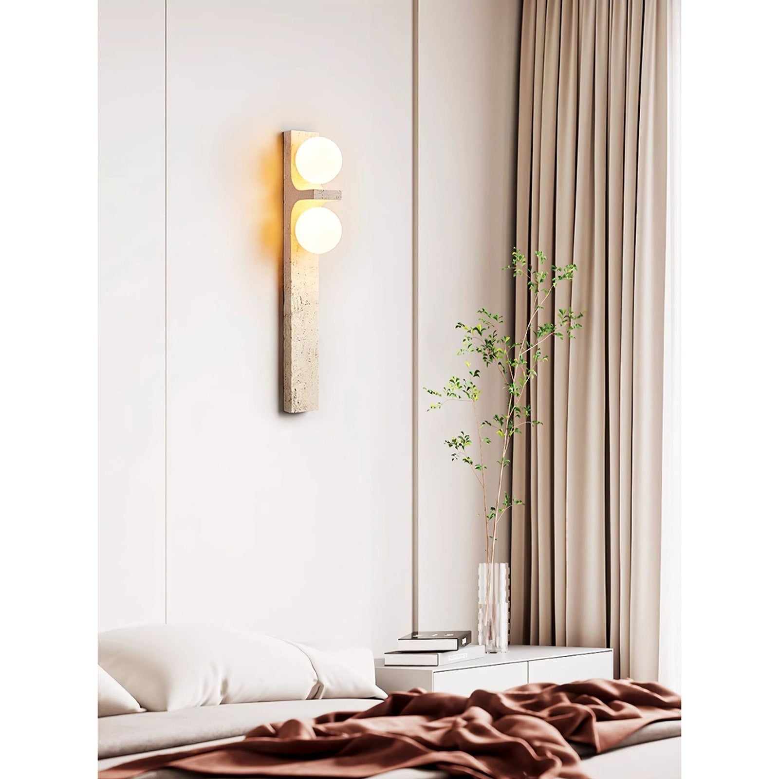 Freyza | Applique murale organique en travertin Eirikuvys – Chambre, couloir