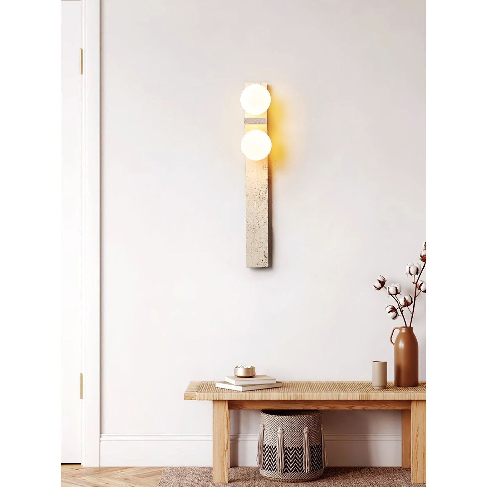 Freyza | Applique murale organique en travertin Eirikuvys – Chambre, couloir