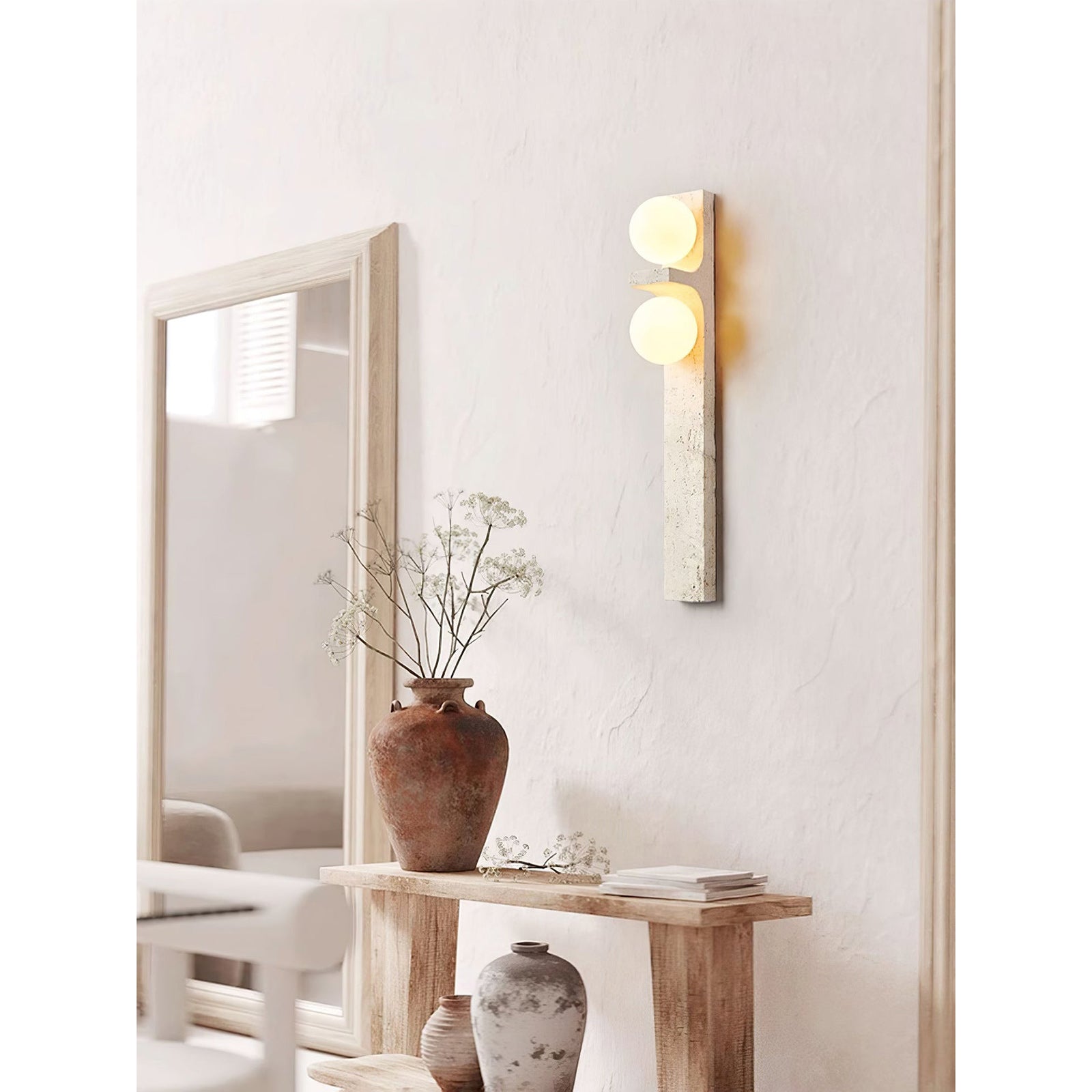 Freyza | Applique murale organique en travertin Eirikuvys – Chambre, couloir