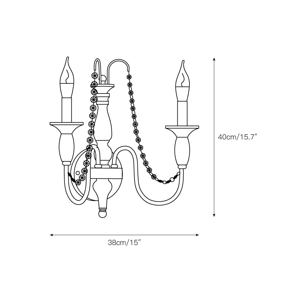 Freyza | Jarnbruvys Traditional Candle Crystal Wall Light – Traditional Bedroom Hallway