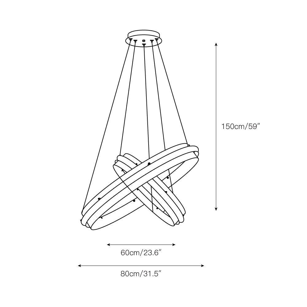 Freyza | Himinuvyo LED-Ring-Kronleuchter – Esszimmer Wohnzimmer