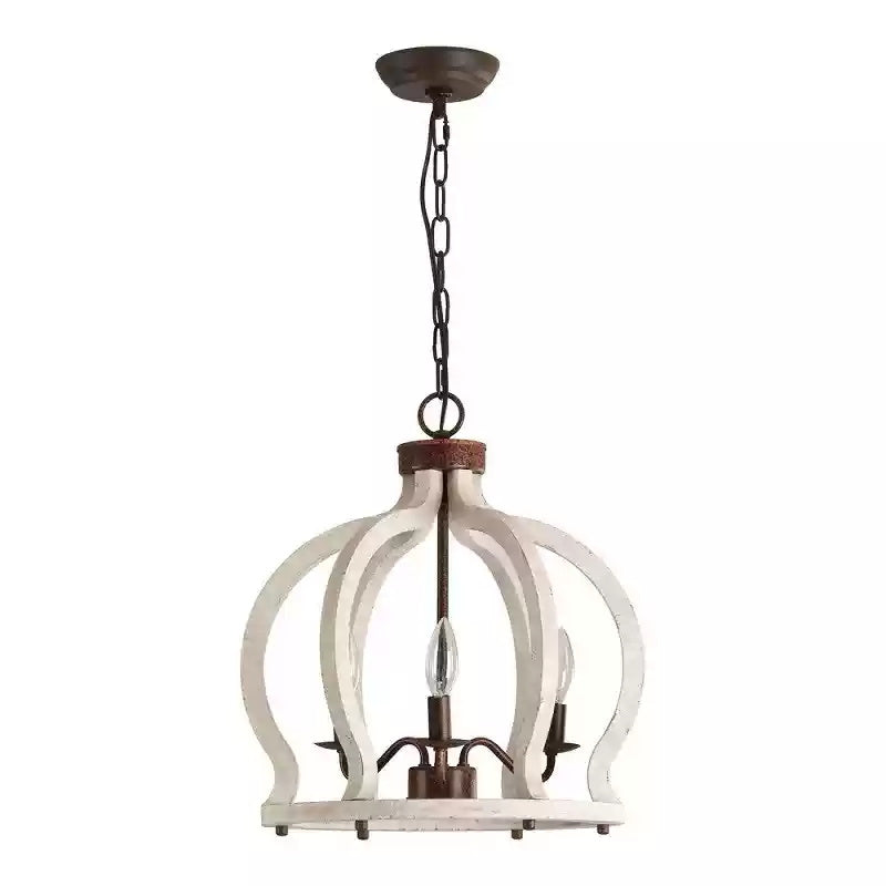 Freyza - Pendant Lighting with 3 Heads | Rustic Wooden Design for Cozy Ambiance