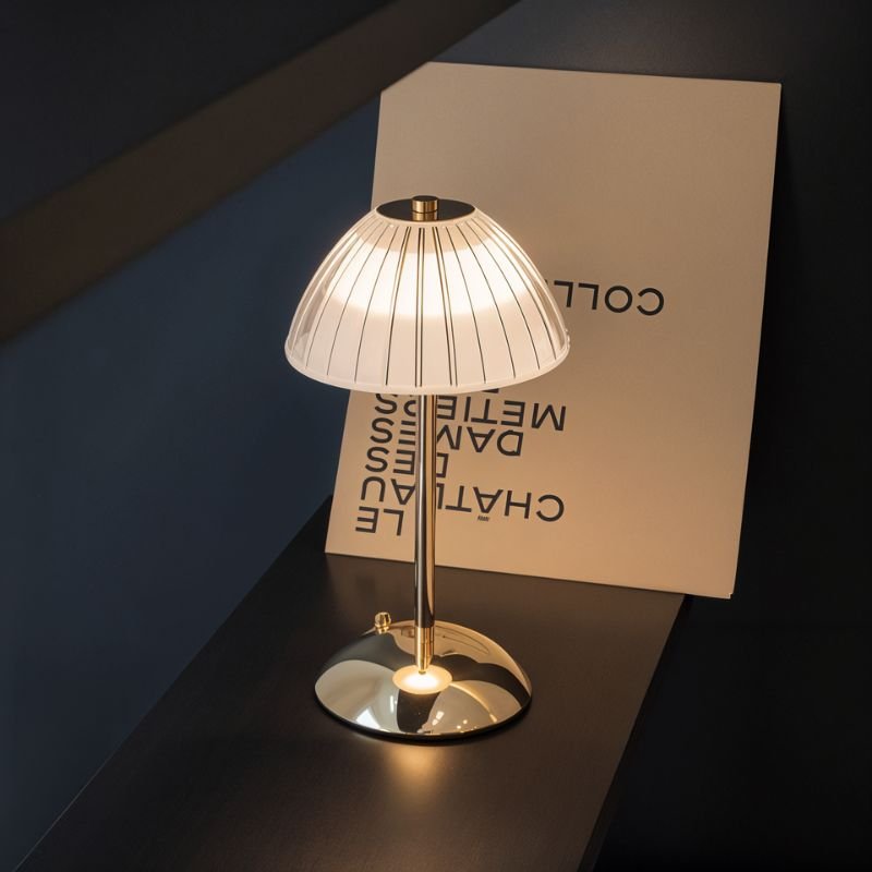 AureaGlow | Elegant Industrial Style Rechargeable Table Lamp 0