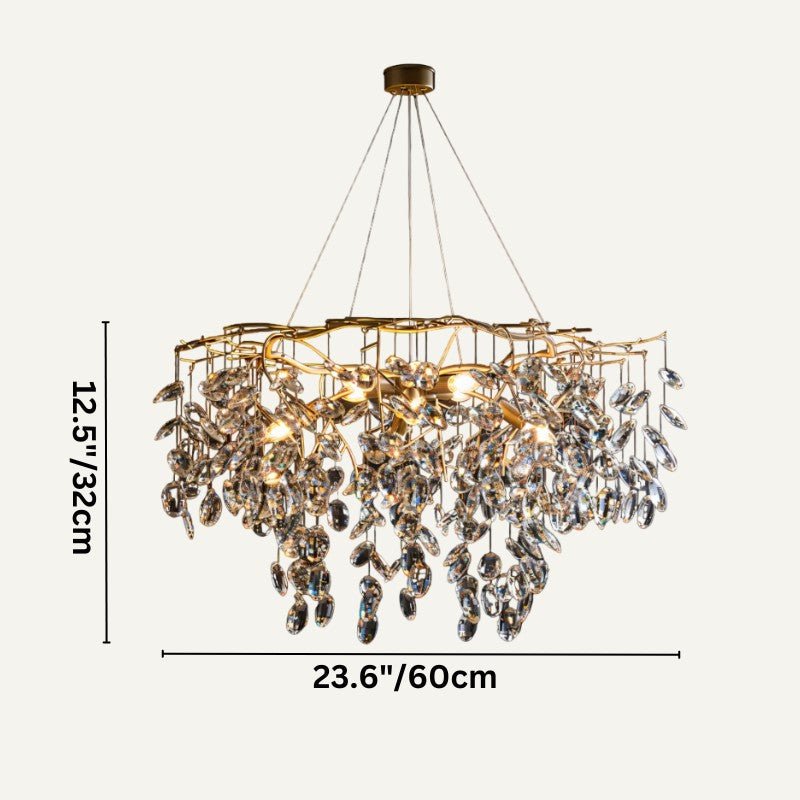 Freyza - Elegant Sophisticated Copper and Glass Chandelier