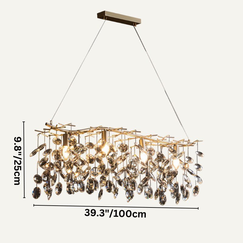 Freyza - Elegant Sophisticated Copper and Glass Chandelier