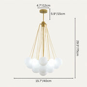 Freyza - AureliaGlow | Elegant Artistic Glass Sphere Chandelier