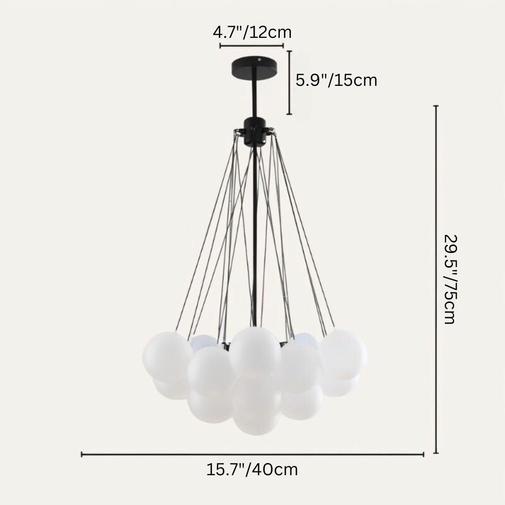 Freyza - AureliaGlow | Elegant Artistic Glass Sphere Chandelier