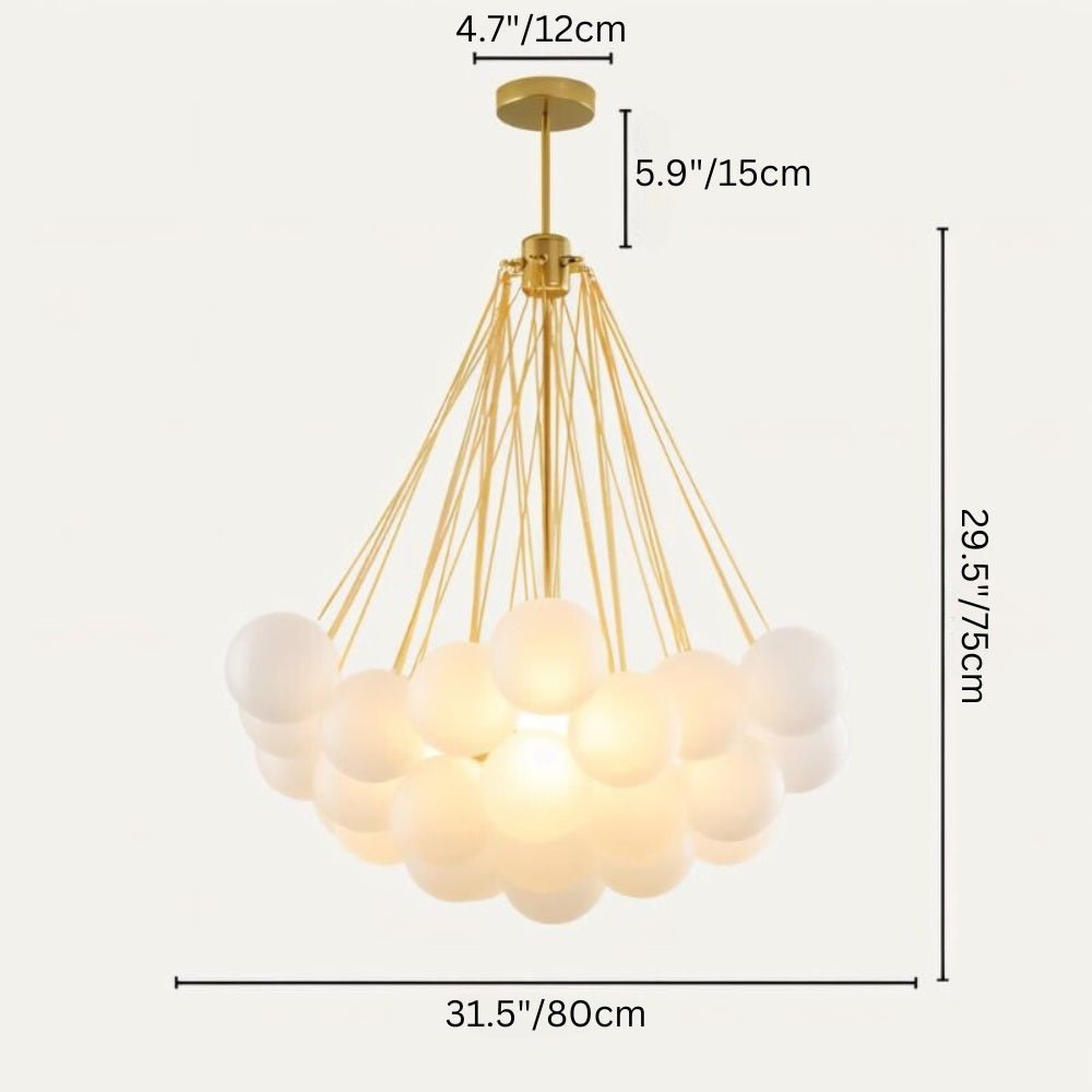 Freyza - AureliaGlow | Elegant Artistic Glass Sphere Chandelier
