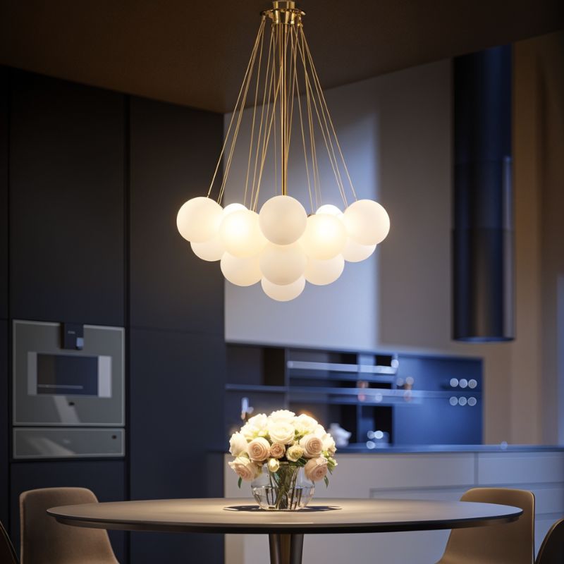 Freyza - AureliaGlow | Elegant Artistic Glass Sphere Chandelier