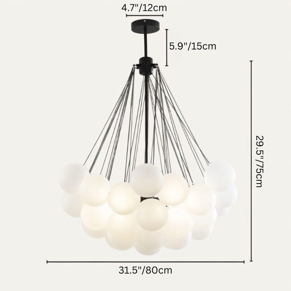 Freyza - AureliaGlow | Elegant Artistic Glass Sphere Chandelier