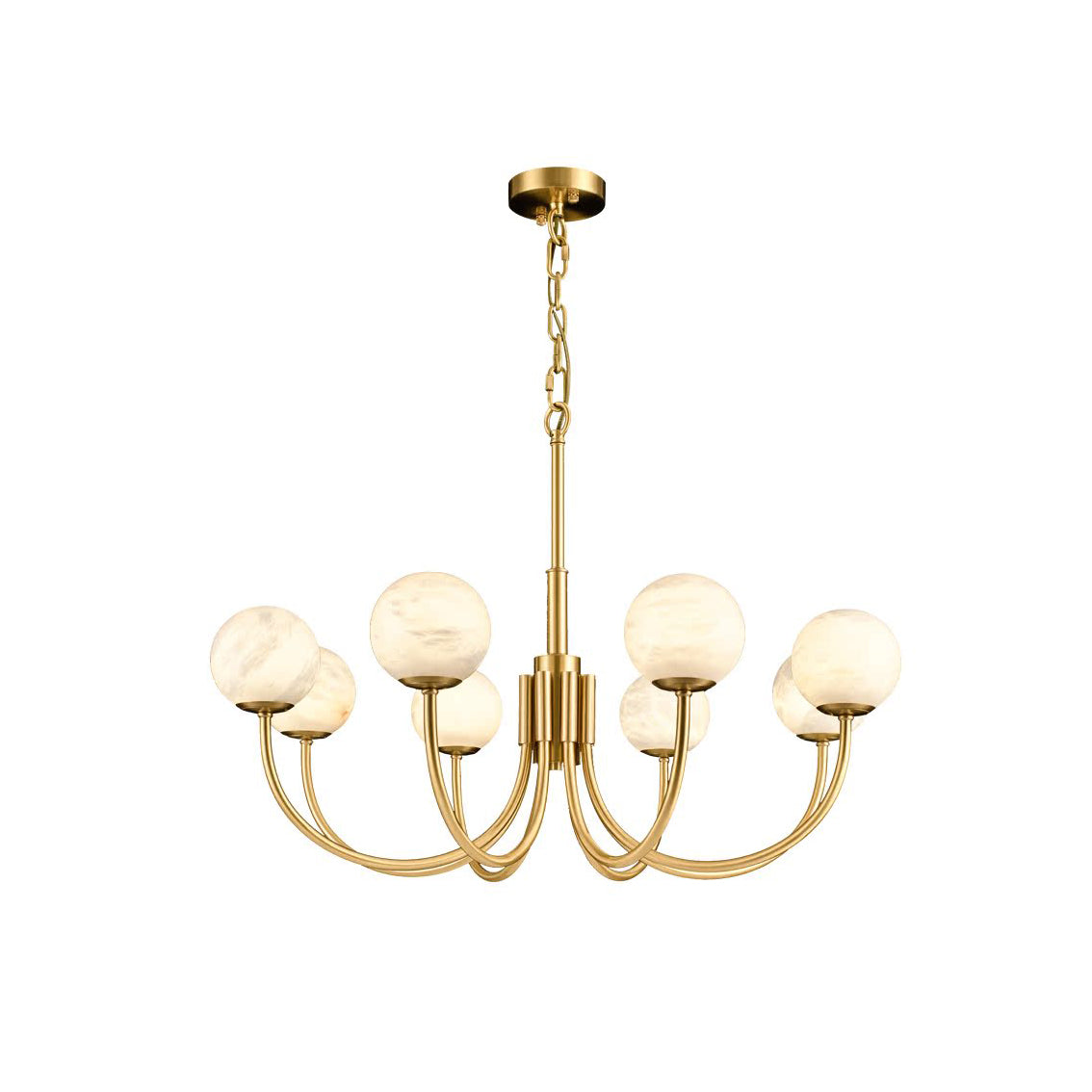Freyza | Mjolkuvys Globe Brass Brass Chandelier – Dining Room Living Room