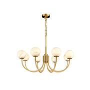 Freyza | Mjolkuvys Globe Brass Brass Chandelier – Dining Room Living Room
