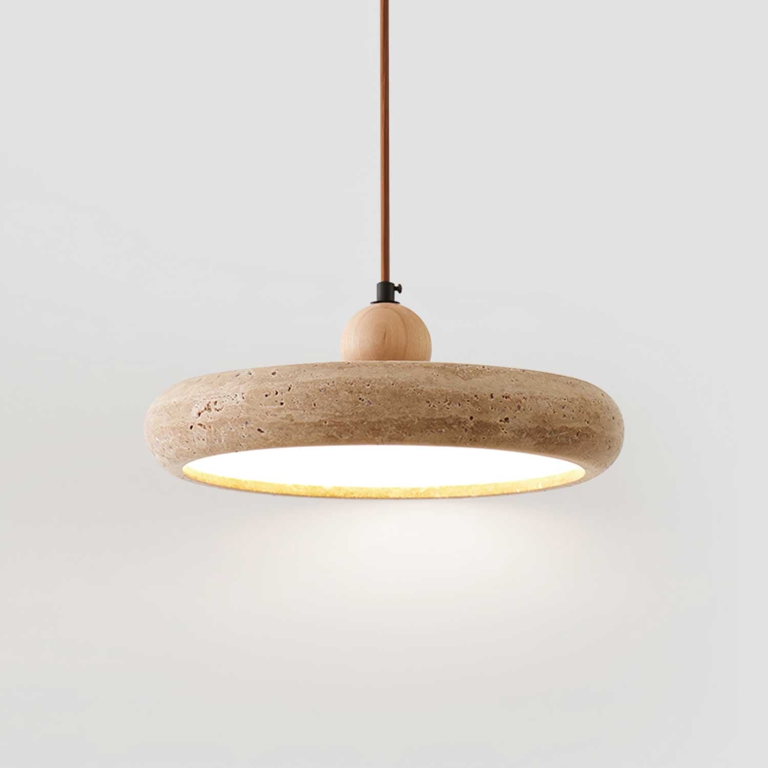 Freyza | Zesolor minimalistische Pendelleuchte aus Travertin – Minimalistische Küche und Esszimmer