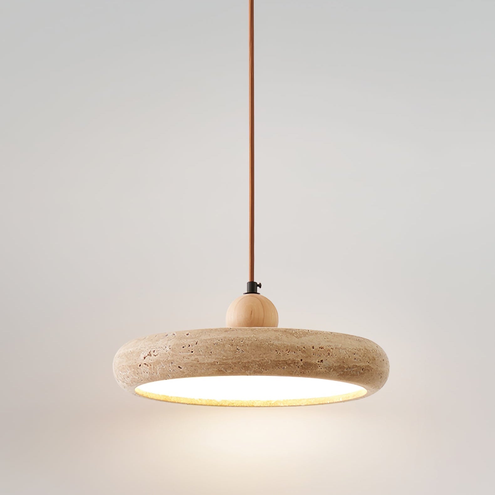 Freyza | Zesolor minimalistische Pendelleuchte aus Travertin – Minimalistische Küche und Esszimmer
