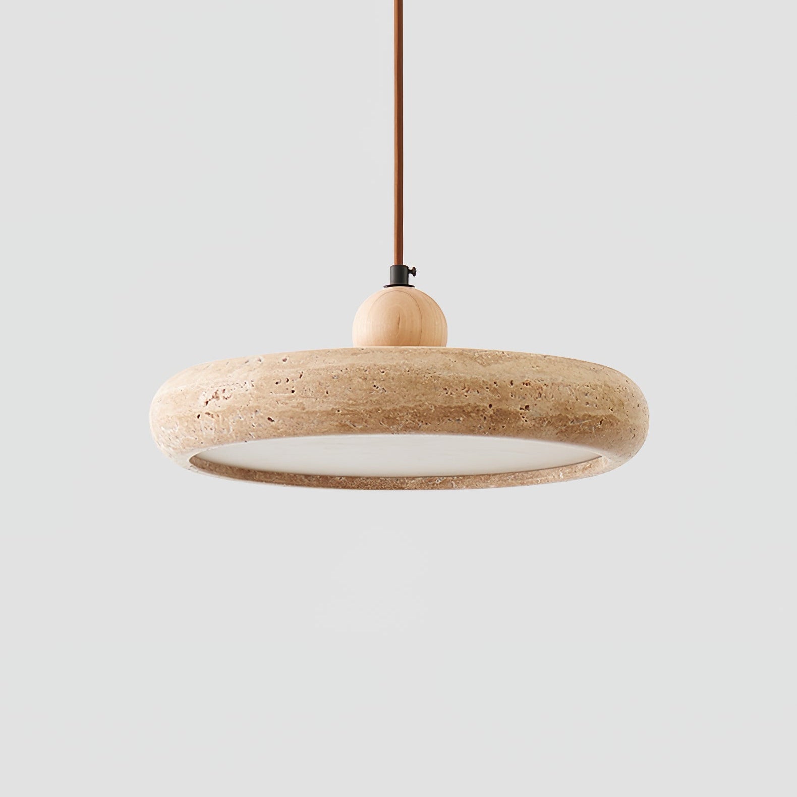 Freyza | Zesolor minimalistische Pendelleuchte aus Travertin – Minimalistische Küche und Esszimmer