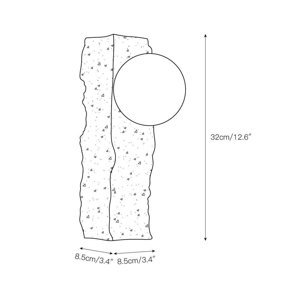 Freyza | Aureum Glass Travertine Glass Wall Light – Bedroom Hallway