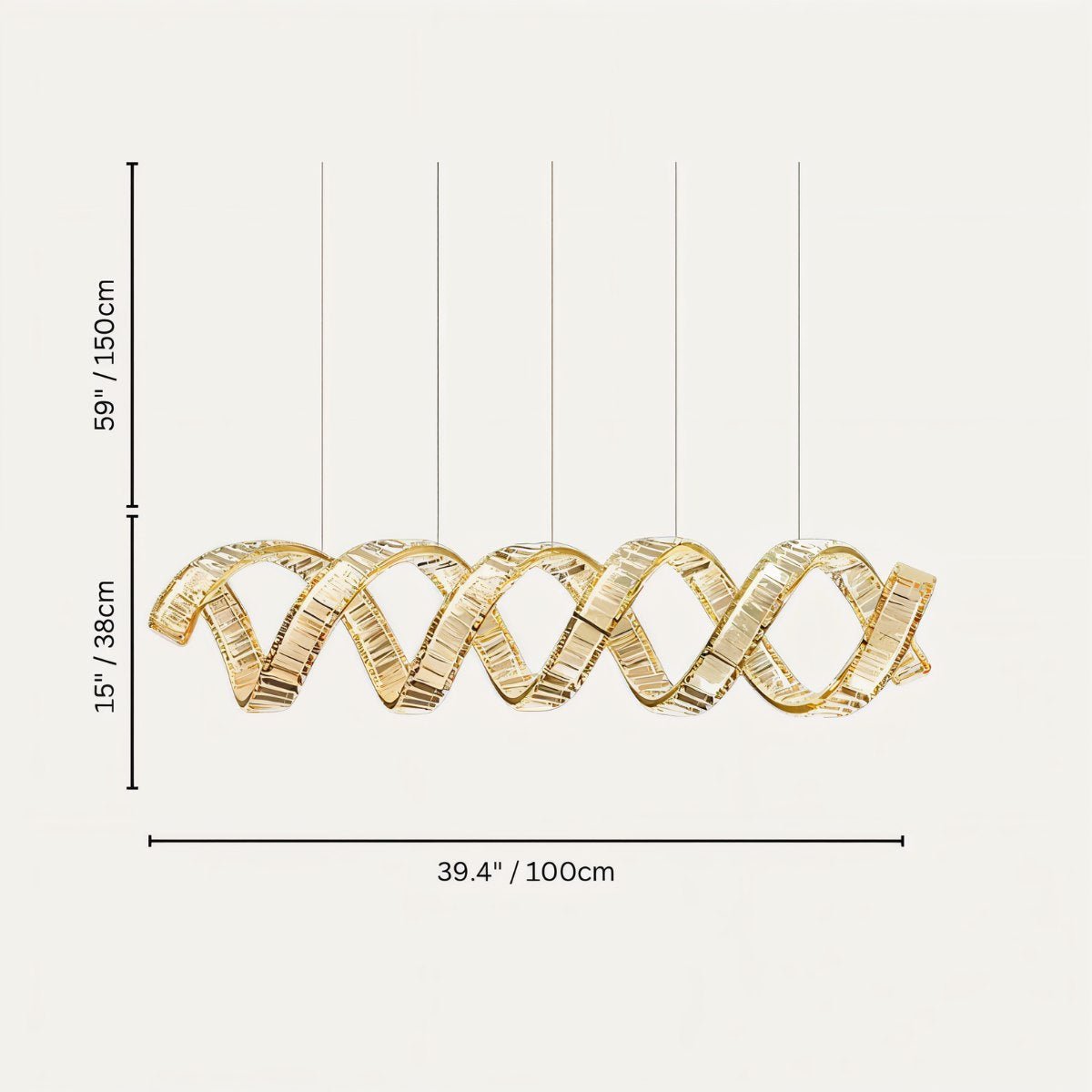 Freyza - AuroraGlow | Elegant Gold Crystal Modern Chandelier Light